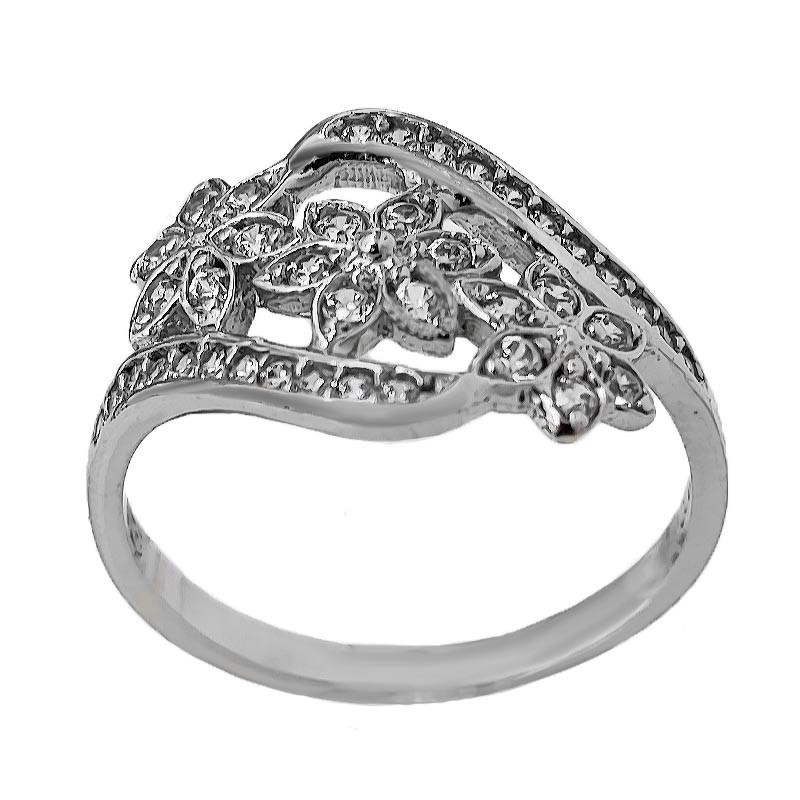 انگشتر نقره زنانه مدل جواهری سولیتر نگین دار JW5037