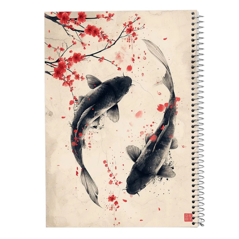 دفتر شطرنجی 50 برگ مدوپد طرح ماهی کد DF16018