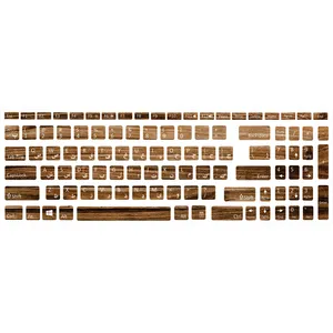 برچسب کیبورد طرح wood