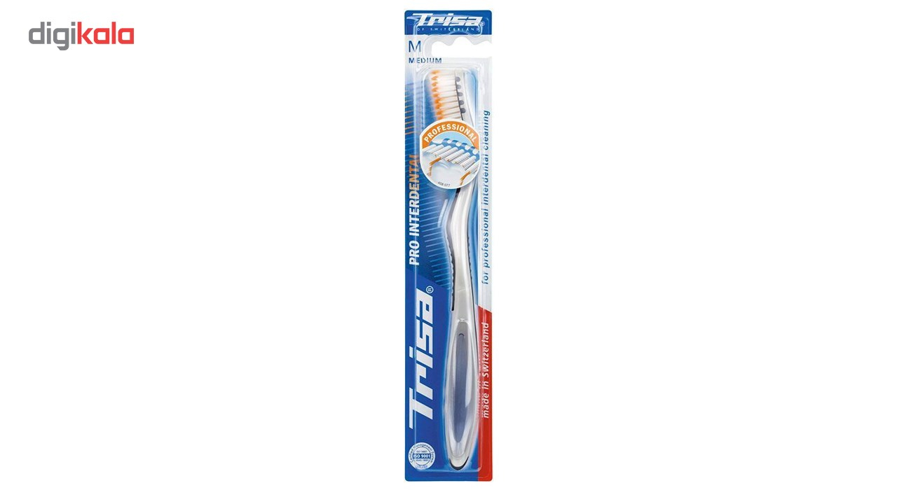 مسواک تریزا مدل Pro Interdental با برس متوسط به همراه درپوش