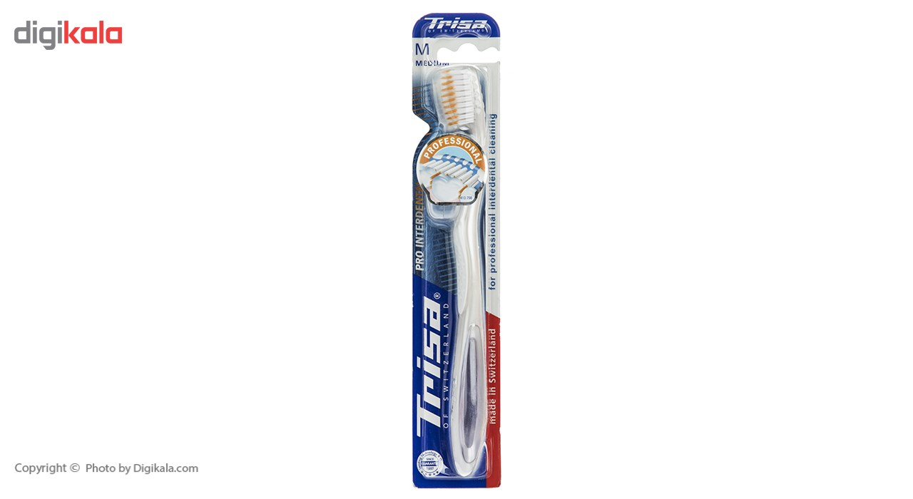 مسواک تریزا مدل Pro Interdental با برس متوسط به همراه درپوش