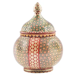 قندان مسی خاتم کاری گالری مثالین کد 141248