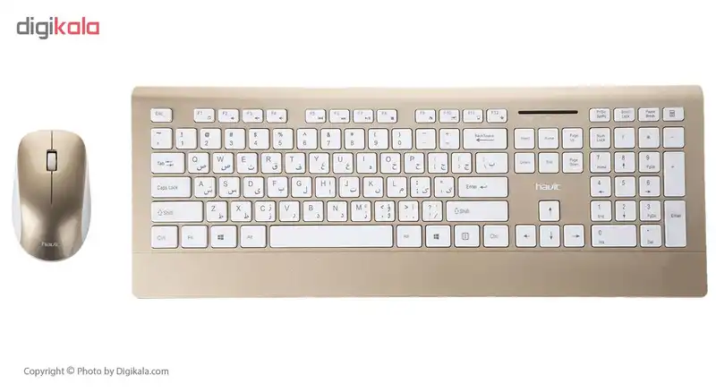 کیبورد و ماوس بی سیم هویت مدل HV-KB569GCM