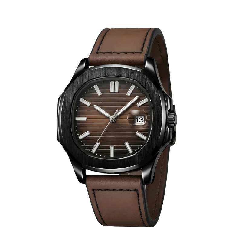 ساعت مچی عقربه‌ای کوارتز مردانه مدل اسپرت کلاسیک بند چرم قفل مگنتی کد M002