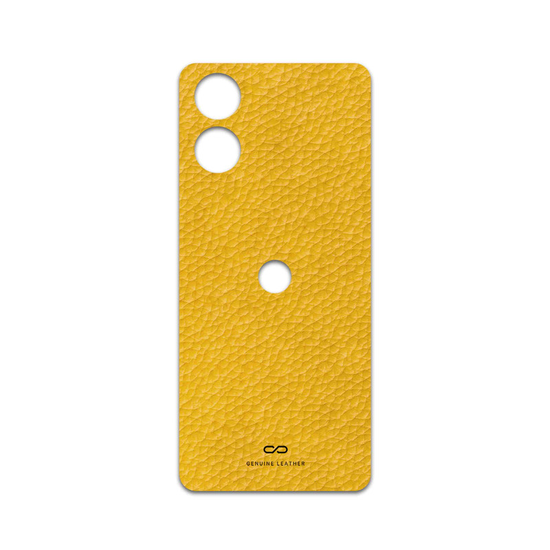 برچسب پوششی ماهوت مدل Mustard-Leather مناسب برای گوشی موبایل موتورولا Moto G04