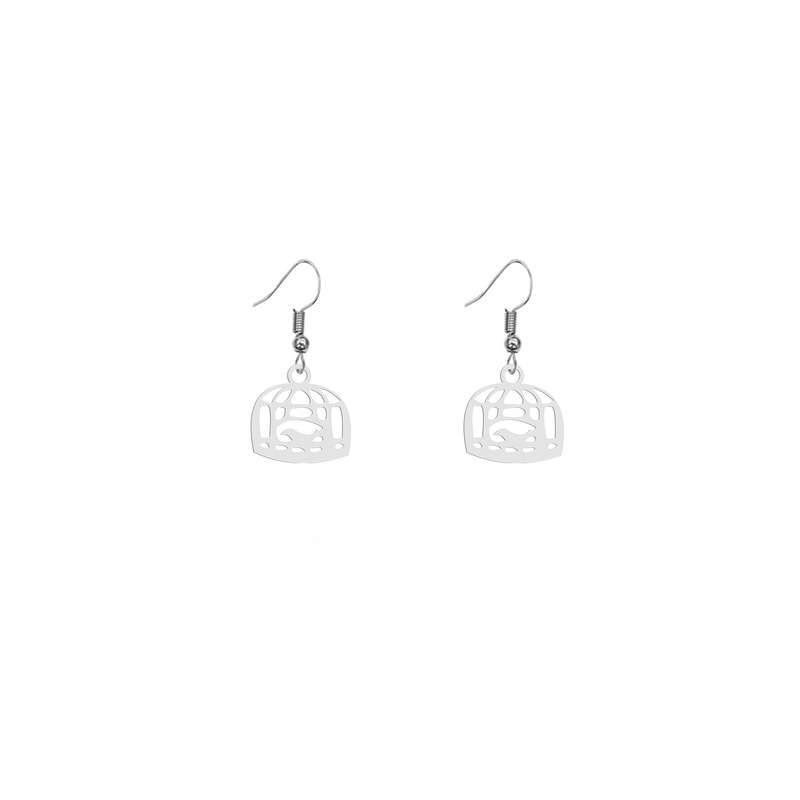 گوشواره زنانه هایکا طرح مرغ آمین و قفس مدل ha 118 گوشواره زنانه هایکا طرح مرغ آمین و قفس مدل ha 118