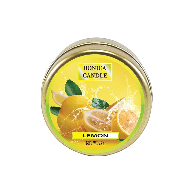  شمع دست ساز رونیکا مدل معطر لیمو