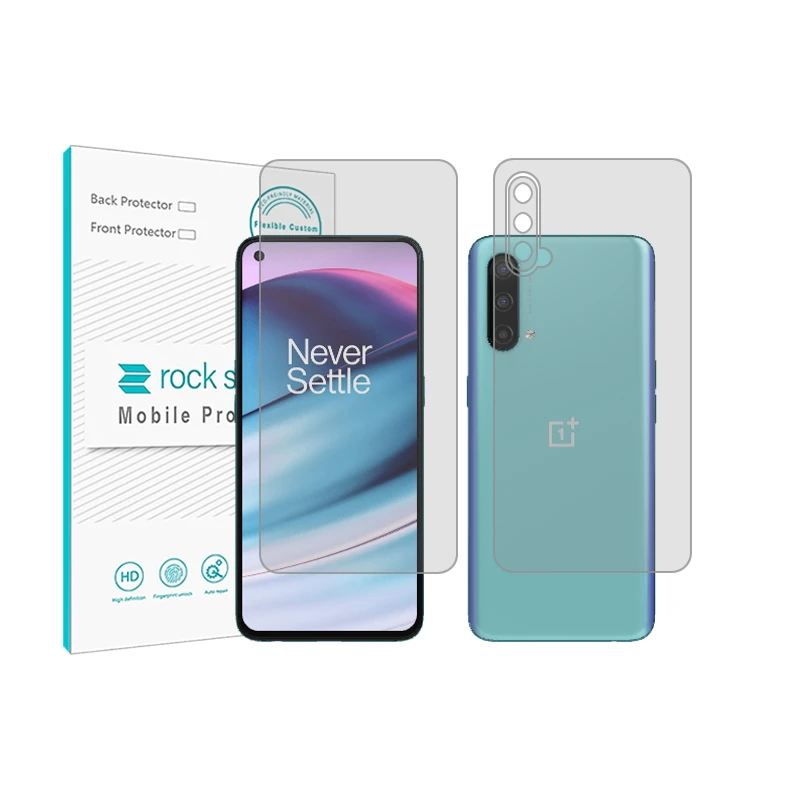 محافظ صفحه نمایش شفاف راک اسپیس مدل HyGEL مناسب برای گوشی موبایل وان پلاس Nord CE 5G به همراه محافظ پشت گوشی