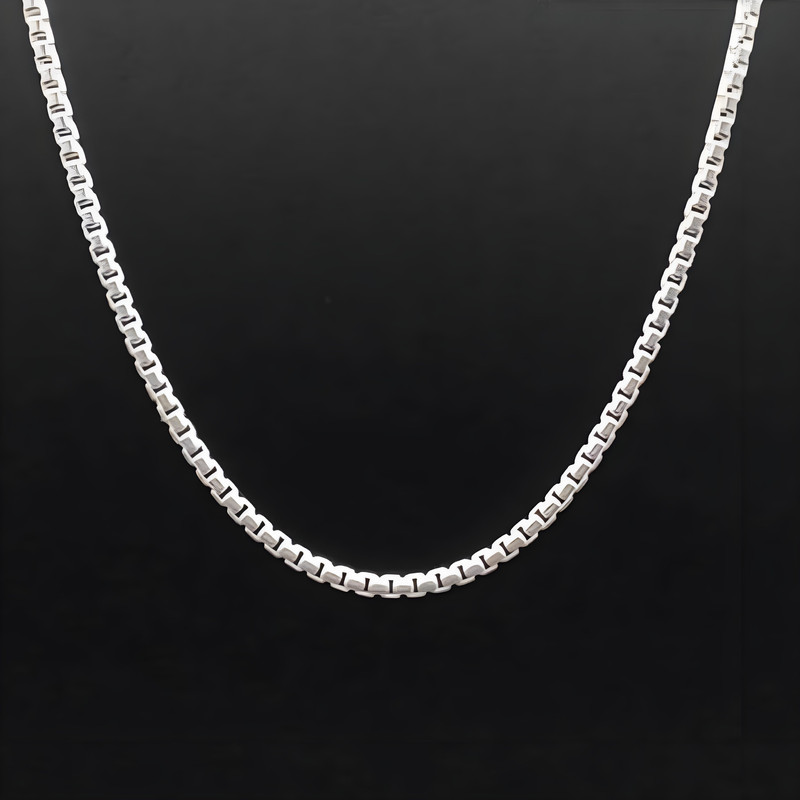 زنجیر نقره زنانه مدل ونیزی ظریف ایتالیایی