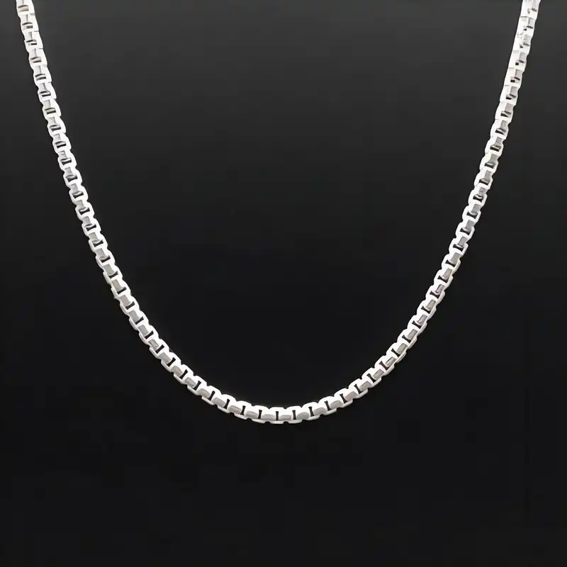 زنجیر نقره زنانه مدل ونیزی ظریف ایتالیایی