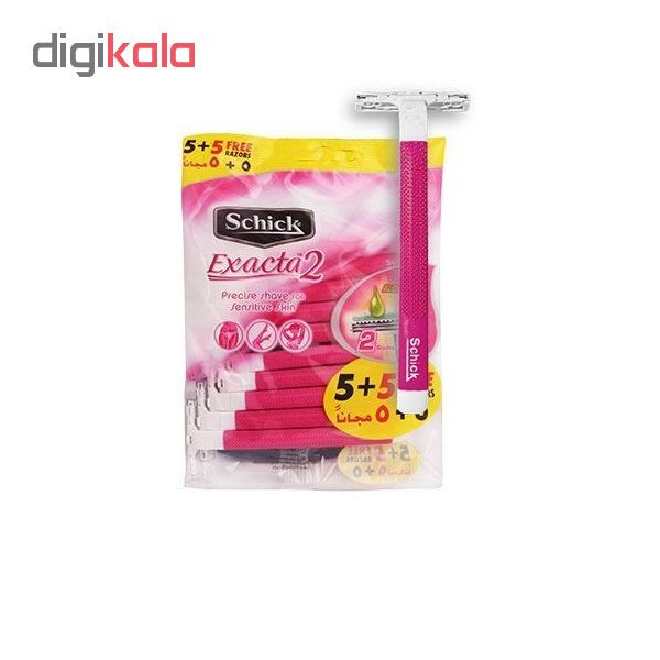 خودتراش زنانه شیک مدل Exacta2 Sensitive بسته 10 عددی خودتراش زنانه شیک مدل Exacta2 Sensitive بسته 10 عددی