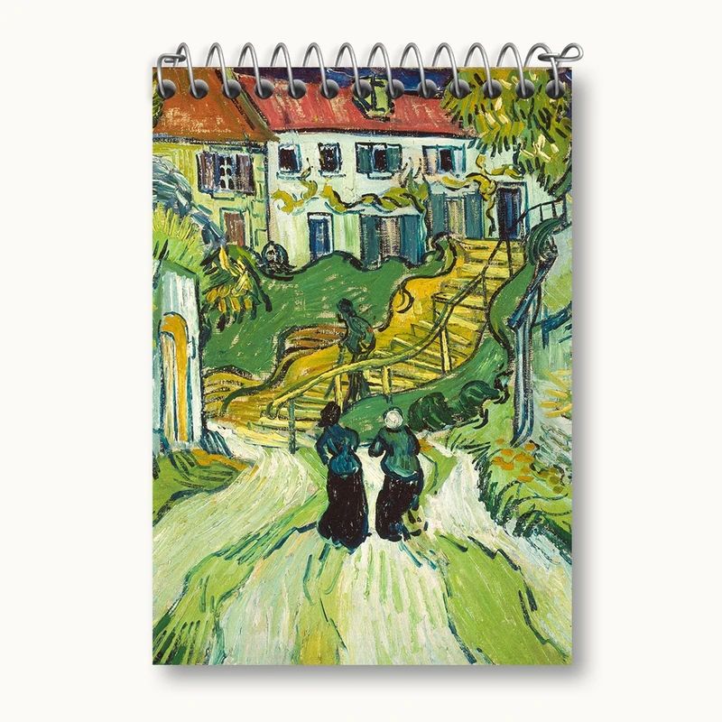 دفتر یادداشت 50 برگ خندالو مدل راه پله در اوور ونسان ونگوگ (Van Gogh) کد 36826
