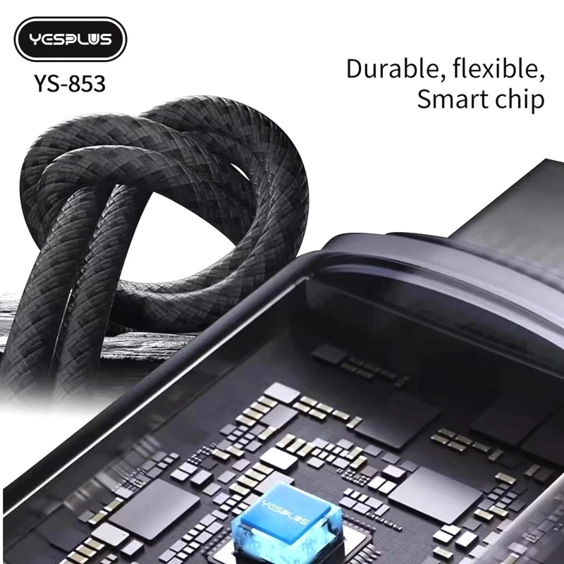 عکس شماره 4 : کابل تبدیل usb به لایتنینگ یس پلاس مدل fast charge طول 1 متر