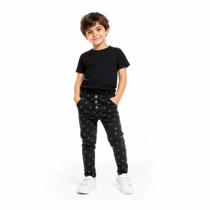 شلوار جین فیت معمولی (regular fit) پسرانه مدل لنگر DU 21900328