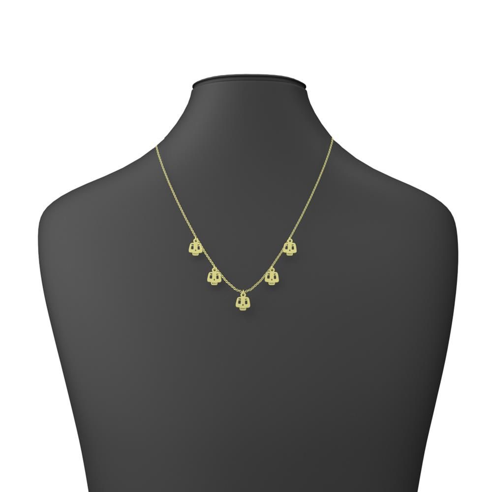 گردنبند طلا 18 عیار زنانه مدوپد مدل جمجمه کد RNA10337 -  - 2