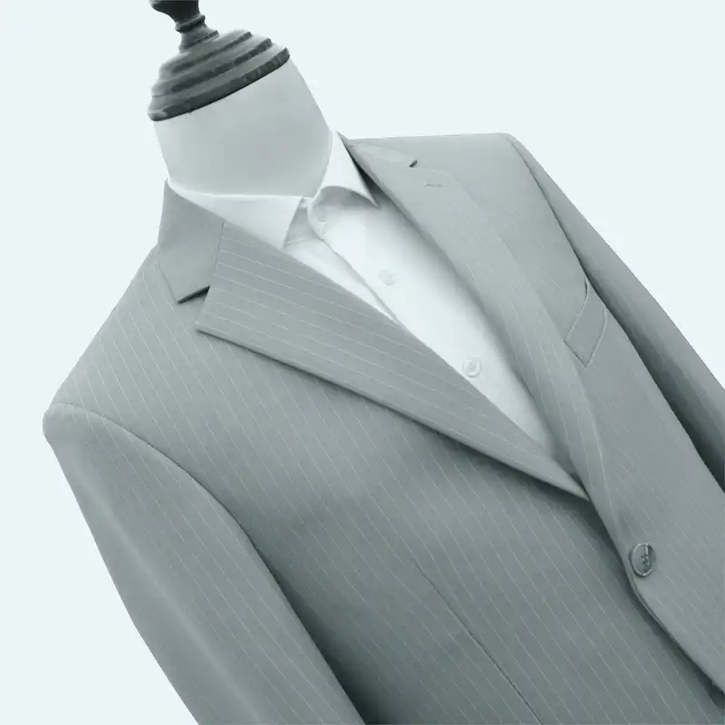 کت و شلوار مردانه مدل یقه انگلیسی دیپلمات کد 210183 رنگ طوسی روشن