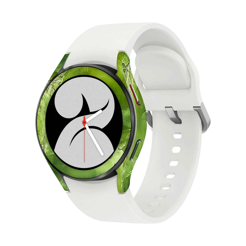  برچسب ماهوت طرح Green-Crystal-Marble مناسب برای ساعت هوشمند سامسونگ Watch4 40mm
