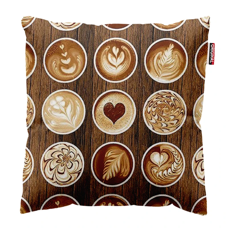 کوسن پاد آفرین طرح قهوه کافی کافه coffee کد 3967 سایز 40*40 سانتی متر