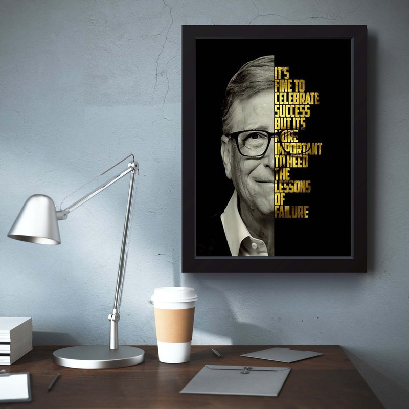 تابلو مدل انگیزشی Bill Gates بیل گیتس کدS2611-b