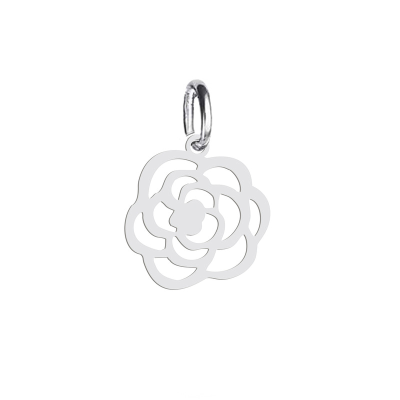 آویز گردنبند نقره هایکا طرح گل مدل n.ha 78