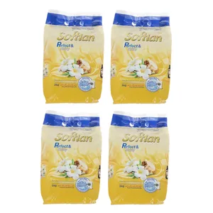 پودر ماشین لباسشویی سافتلن مدل Perfect and Shiny وزن 3 کیلوگرم مجموعه 4 عددی