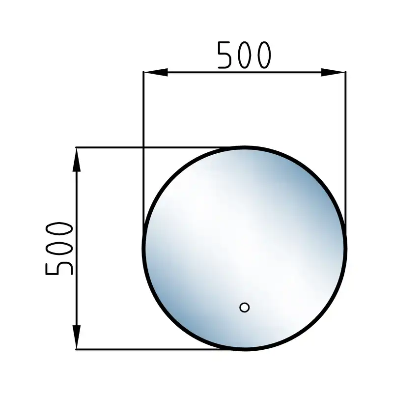 آینه آسان نصب فارابی مدل بک لایت طرح تک تاچ کد CR17T121/2