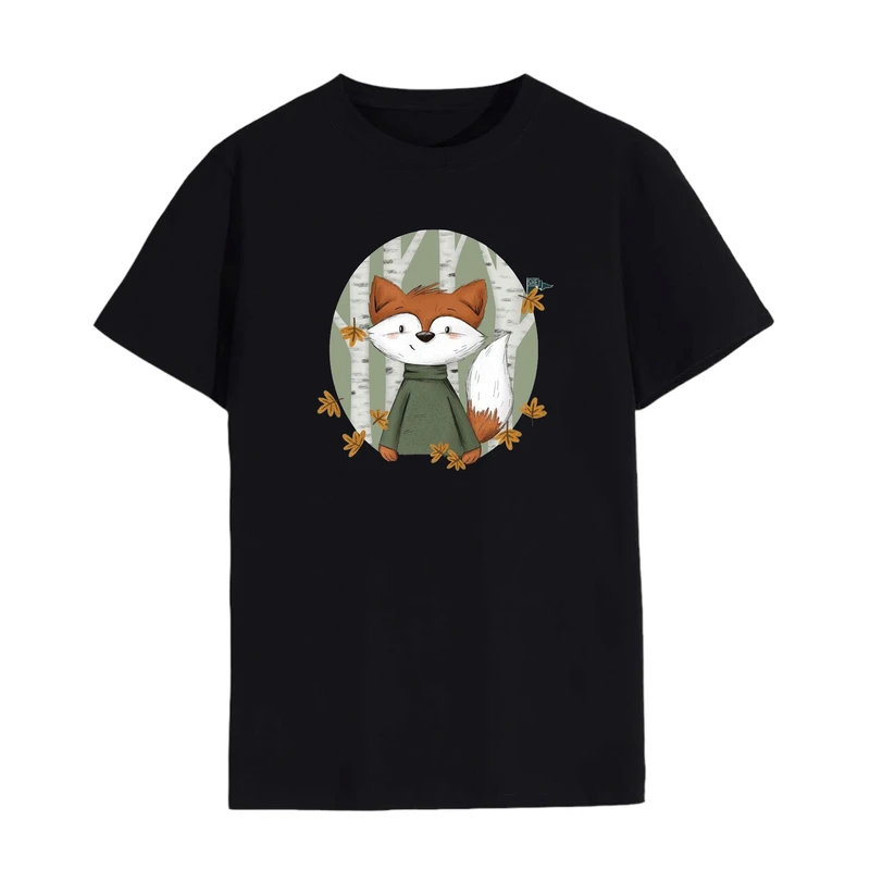 تی شرت لانگ آستین کوتاه زنانه مدل روباه کد 2