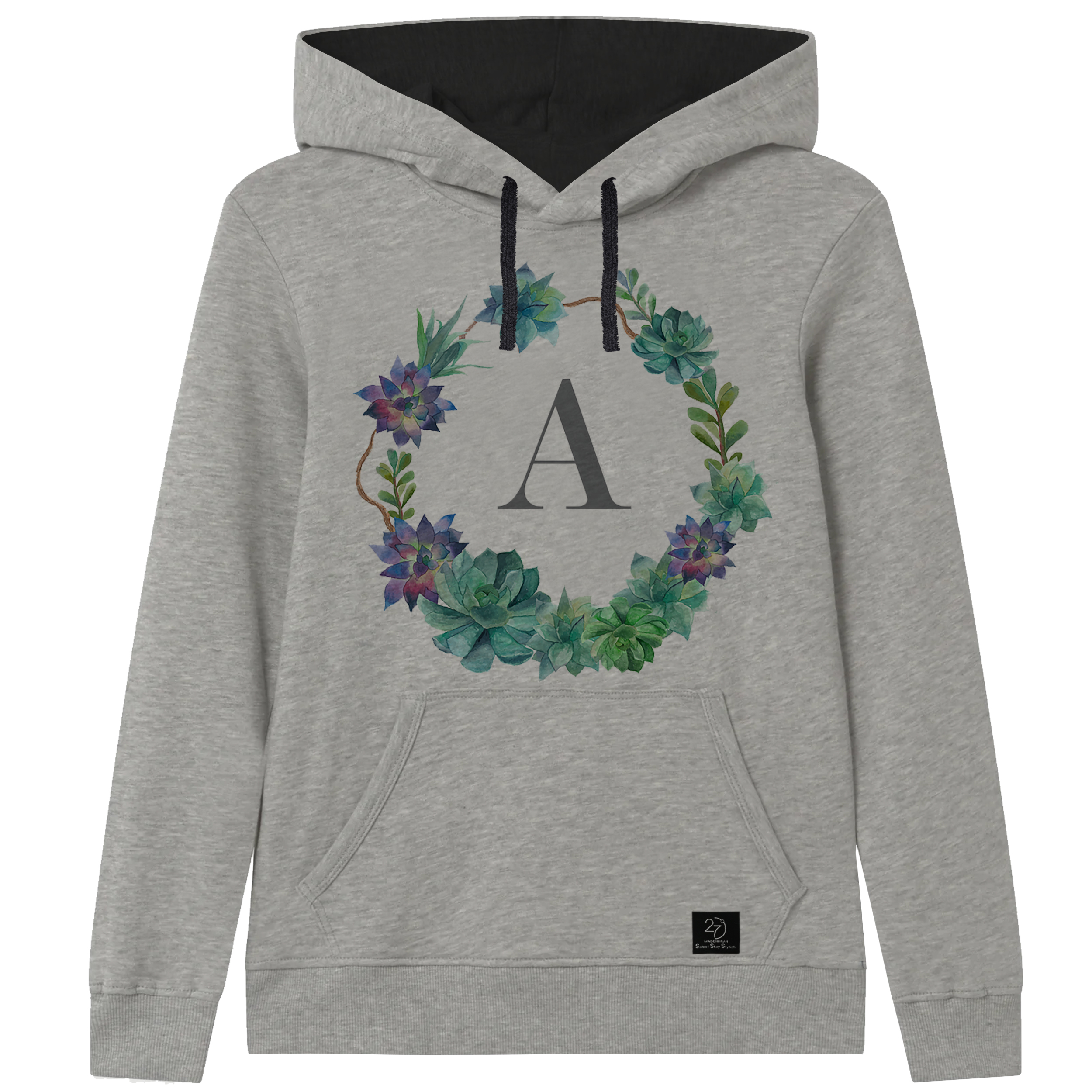 هودی دخترانه 27 مدلA کد V47 رنگ طوسی