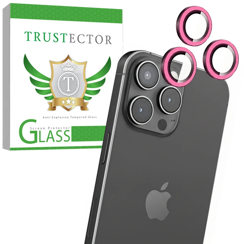 محافظ لنز دوربین شیشه‌ای تراستکتور مدل SHLZT مناسب برای گوشی موبایل اپل iPhone 15 Pro Max