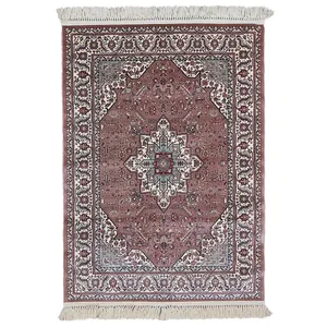    فرش ماشینی طرح نائین کد 450-17 زمینه مسی