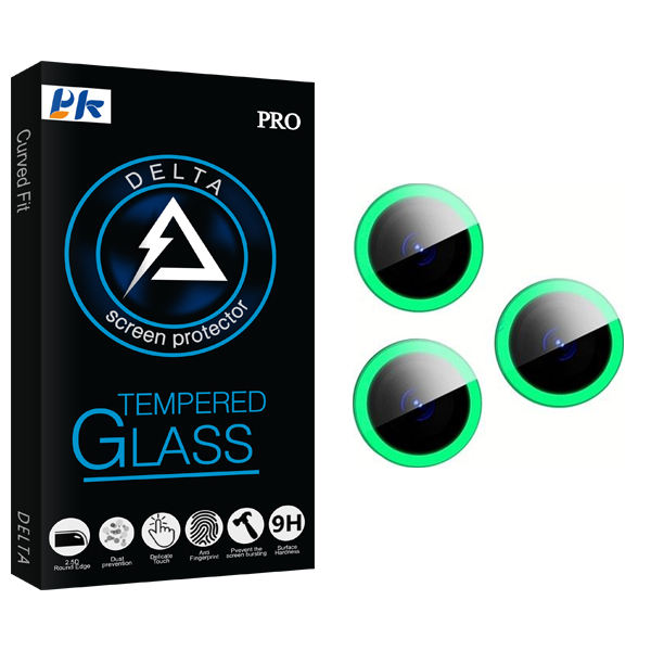 محافظ لنز گوشی پی کی مدل Delta GlassBLACKLIGHT مناسب برای گوشی موبایل اپل iPhone 13 pro max