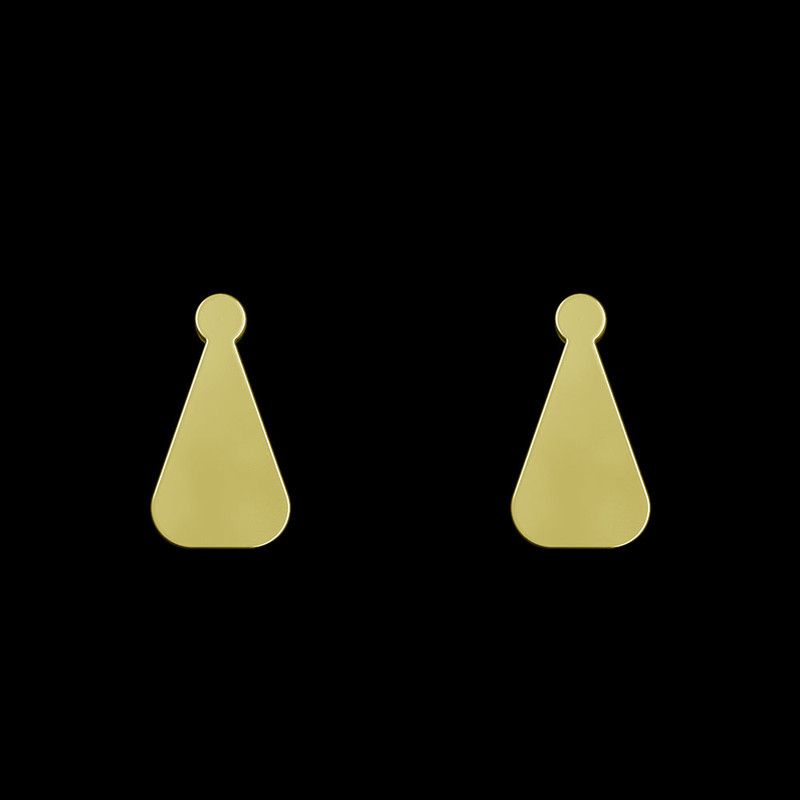 گوشواره طلا 18 عیار زنانه مدوپد مدل مثلث کد GA1-14292