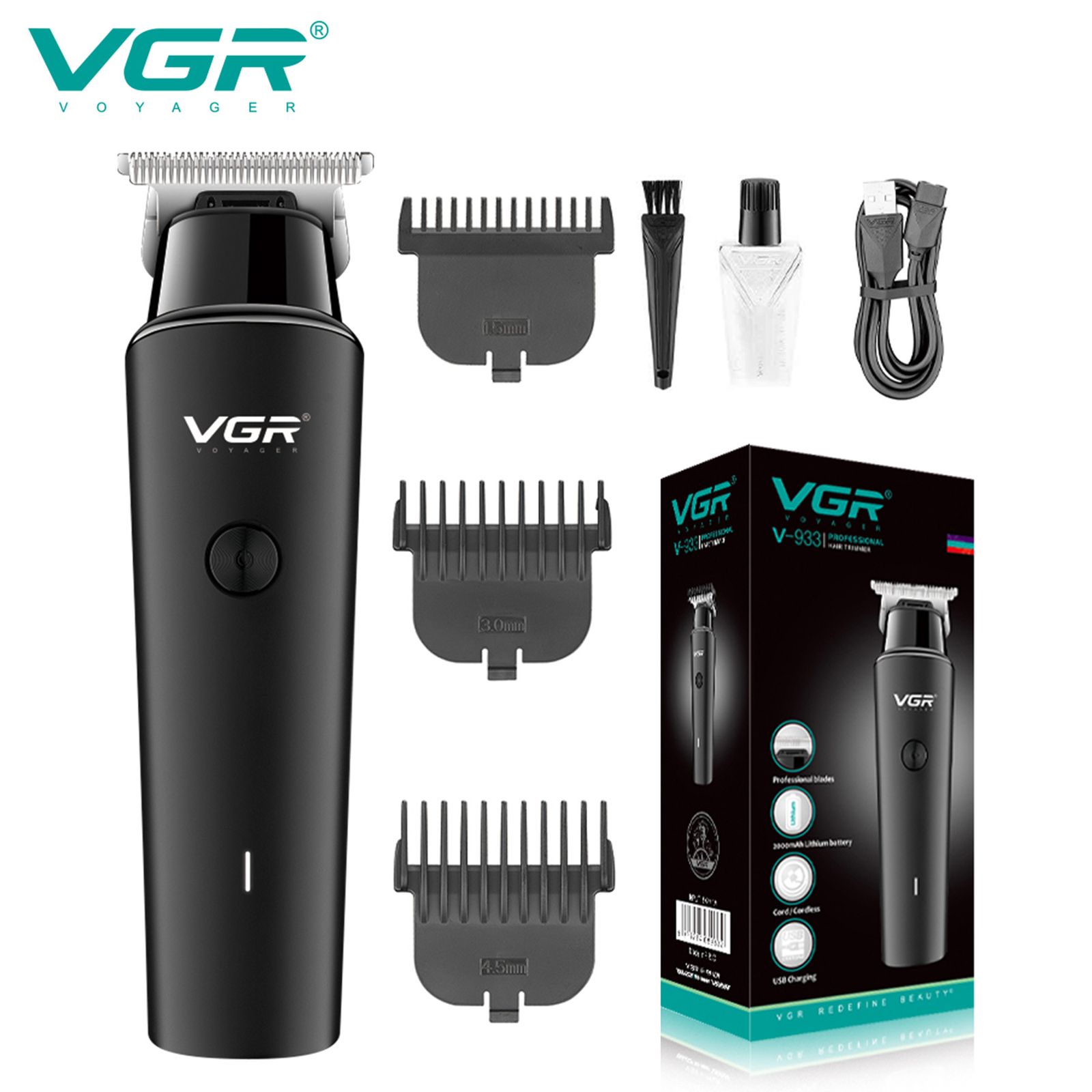ماشین اصلاح موی سر و صورت وی جی ار مدل professional V00933 -  - 4