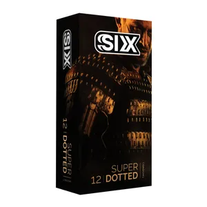 SIX Super Dotted Condom 12 Packs