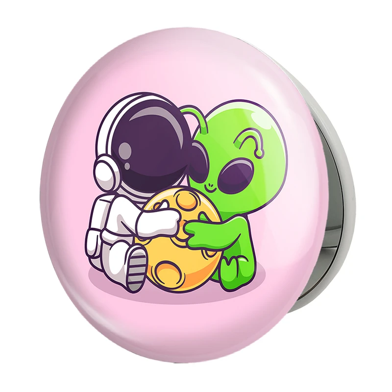 آینه جیبی خندالو طرح فضانورد مدل تاشو کد 25126 