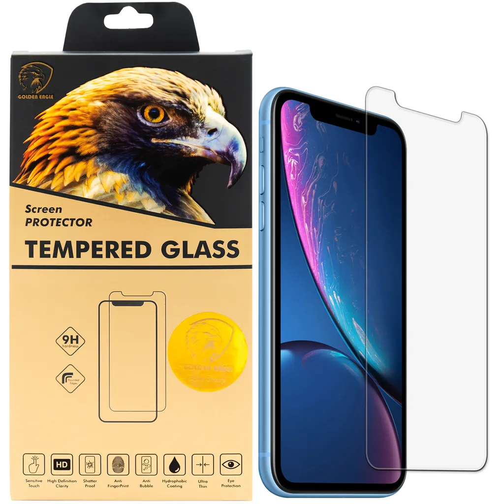 محافظ صفحه نمایش گلدن ایگل مدل Brilliant Shield مناسب برای گوشی موبایل اپل Iphone XR