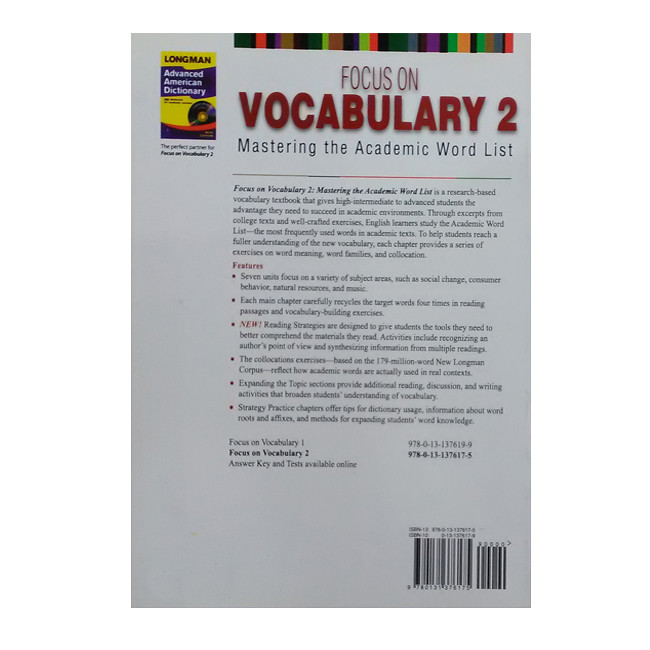 کتاب focus on vocabulary 2 اثر Diane Schmitt and Norbert Schmitt انتشارات رهنما