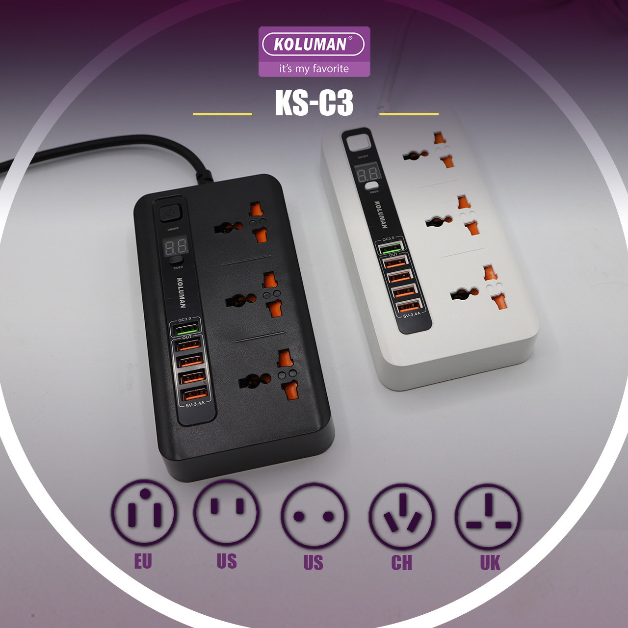 چندراهی برق کلومن مدل KS-C3