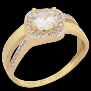 انگشتر طلا 18 عیار زنانه طلای مستجابی مدل آوا سولیتر کد 67049