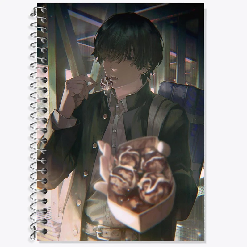 دفتر لغت 50 برگ خندالو مدل یوشیدا انیمه مرد اره ای Chainsaw Man کد 22339