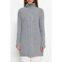 پلیور یقه ایستاده زنانه ترندیول مدل 648391291