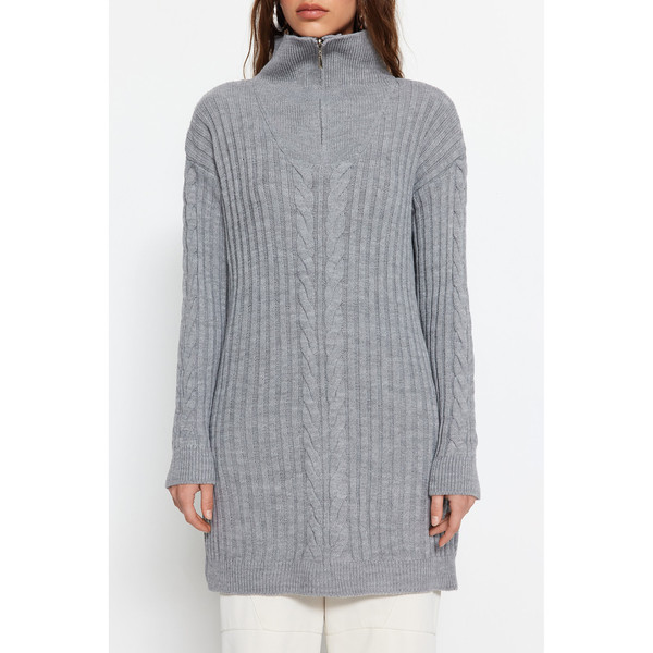 پلیور یقه ایستاده زنانه ترندیول مدل 648391291