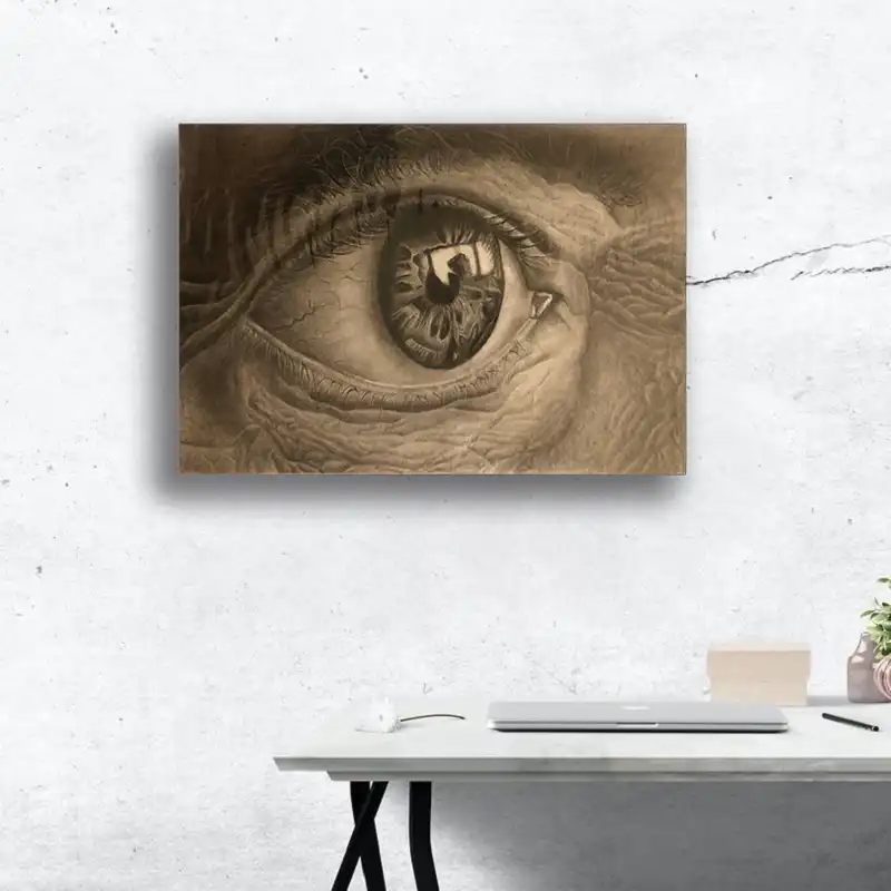 نقاشی سیاه قلم مدل چشم کد L8