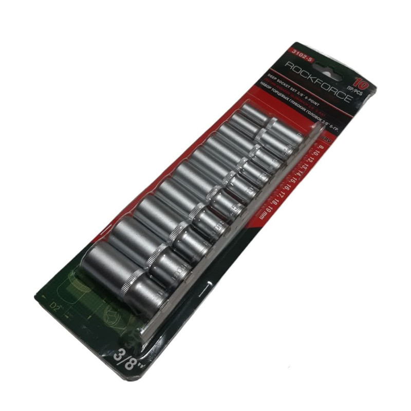 آچار بکس راک فورس مدل UY22935 SIZE 3/8 مجموعه 10عددی