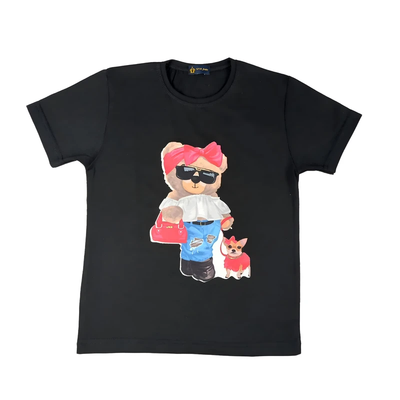 تی‌شرت آستین کوتاه دخترانه مدل 601016TS