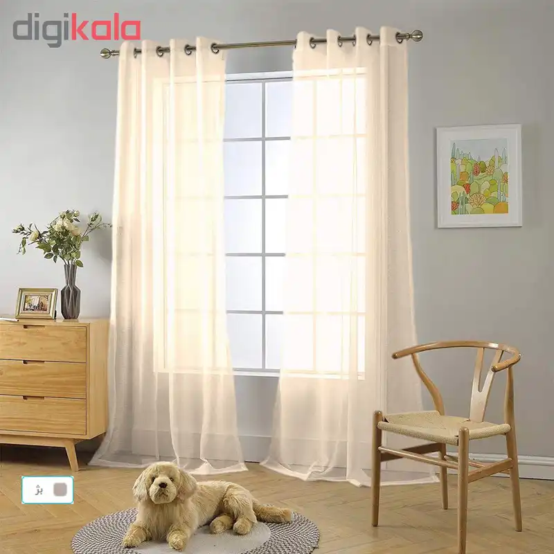 پرده مدل حریر N110 سایز 280×150 سانتی متر