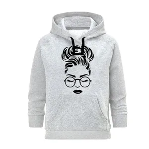 هودی زنانه مدل دختر کد B257 رنگ طوسی