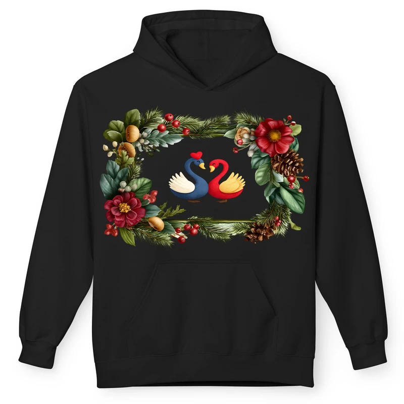 هودی مردانه پاد آفرین مدل کریسمس کد 68 طرح گل