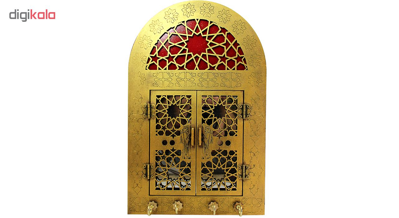 جاکلیدی و آینه دست نگار طرح درب سنتی کد 11-21