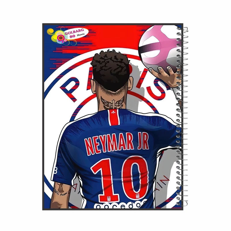 دفتر مشق 80 برگ گلبرگ مدل ورزشی نیمار کد 1906